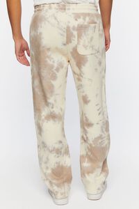 TAUPE/CREAM Tie-Dye Fleece Sweatpants, image 4