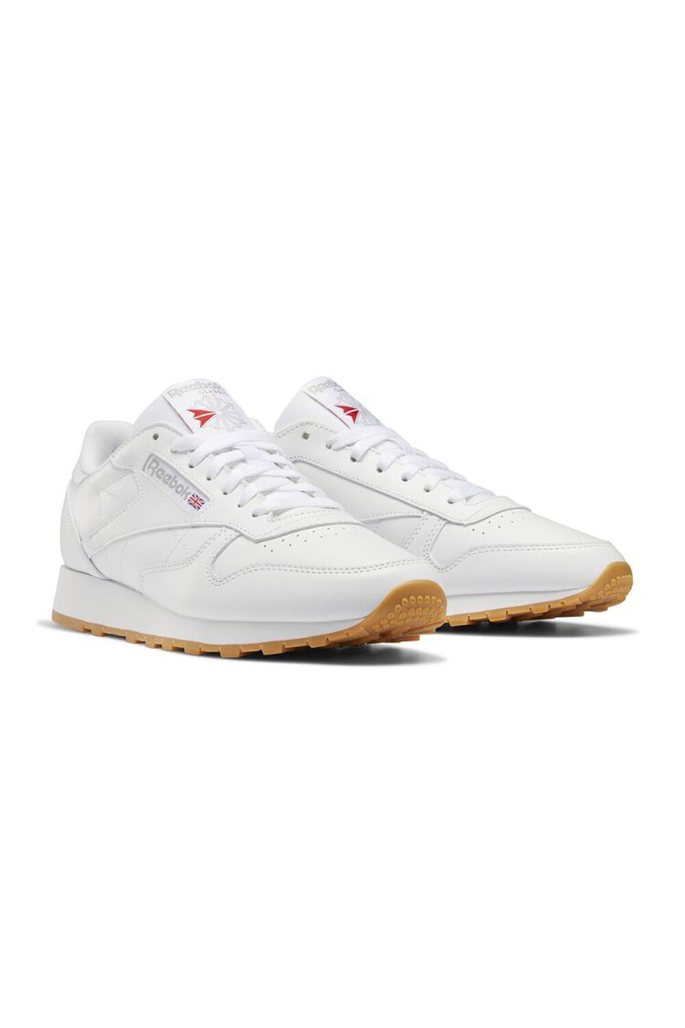 WHITE Men Reebok Classic Leather Shoes, image 1