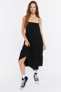 BLACK Midi Cami Shift Dress, image 4