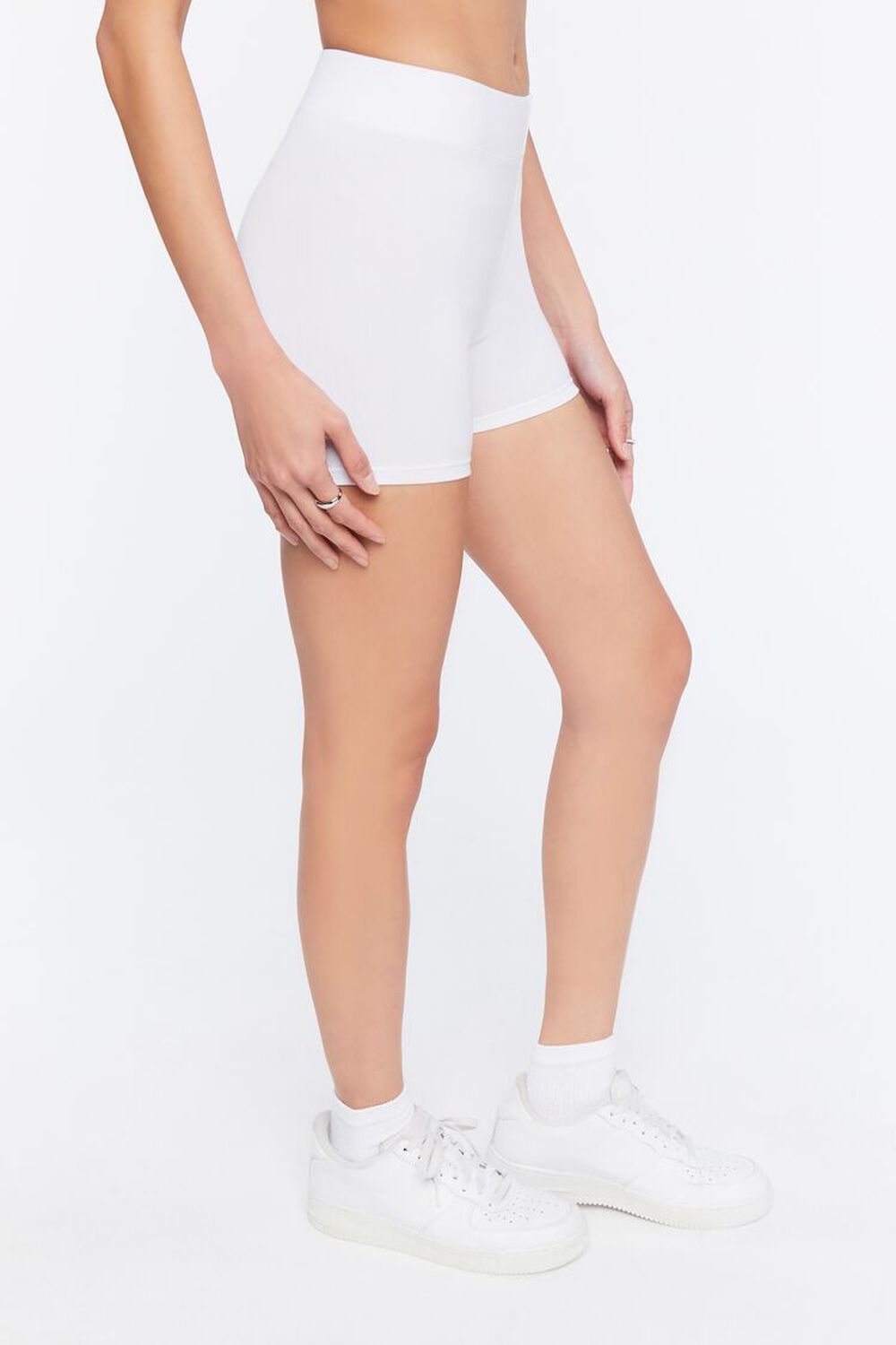 WHITE Basic Organically Grown Cotton Hot Shorts, image 3