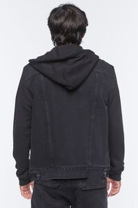 BLACK/BLACK Hooded Denim Combo Jacket, image 3