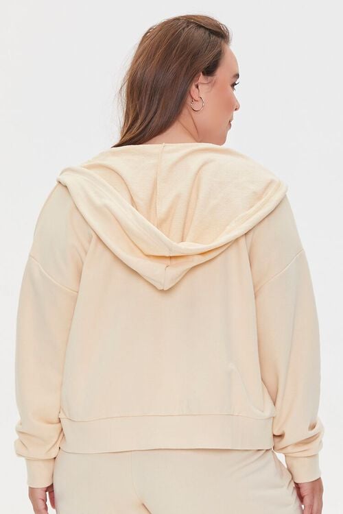 SAND Plus Size Fleece Zip-Up Hoodie, image 3