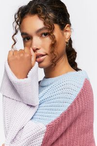 LAVENDER/MULTI Colorblock Bell-Sleeve Sweater, image 5