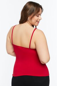 RED Plus Size Faux Feather-Trim Cami, image 3
