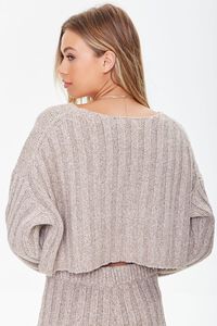 TAUPE Wide-Ribbed Boxy Sweater, image 4