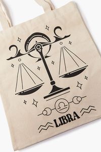 LIBRA/NATURAL Zodiac Graphic Tote Bag, image 3