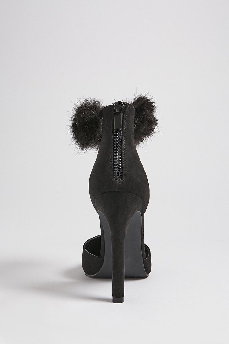 Fur Sandals Heels - Ankle Straps - Starkela