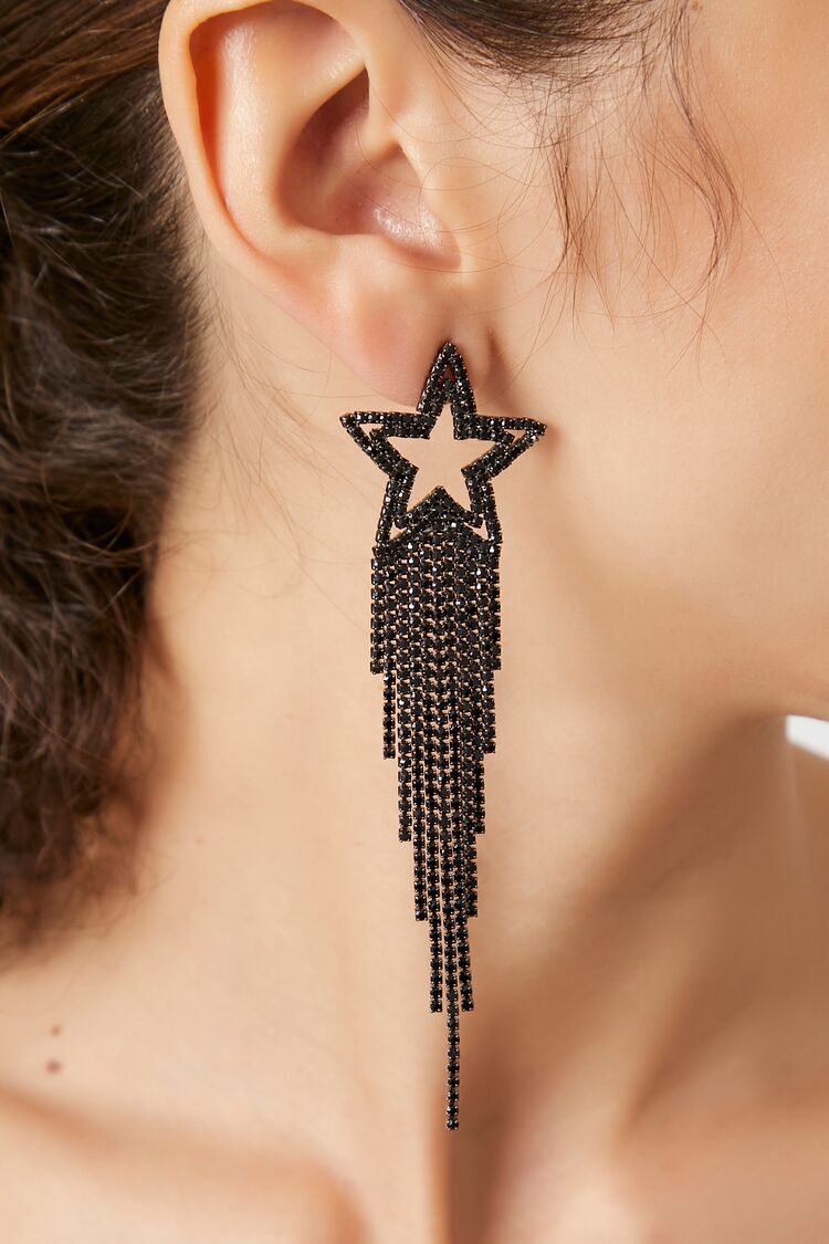 FYUAN Geometric Rhinestone Drop Earrings for Women Gold Color Long Tassel  Crystal Dangle Earrings Statement Jewelry Gifts - AliExpress