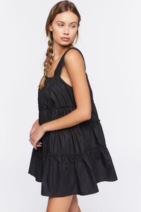 BLACK Tiered Ruffle-Trim Mini Dress, image 2
