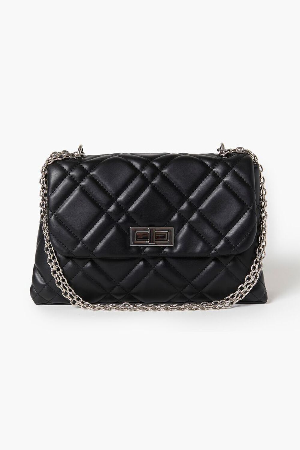 Quilted Faux Leather Crossbody Bag