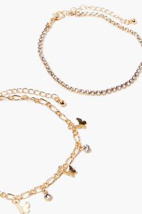 GOLD Butterfly Charm Anklet Set, image 1