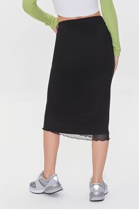 BLACK Lettuce-Edge Mesh Skirt, image 4