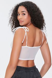 IVORY Mesh Bustier Cropped Cami, image 4