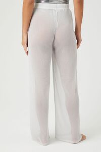SILVER Sheer Glitter Swim Cover-Up Pants, image 4