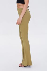OLIVE Ribbed Knit Self-Tie Flare Pants, image 3