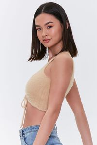SAND   Sweater-Knit Ruched Cami, image 2