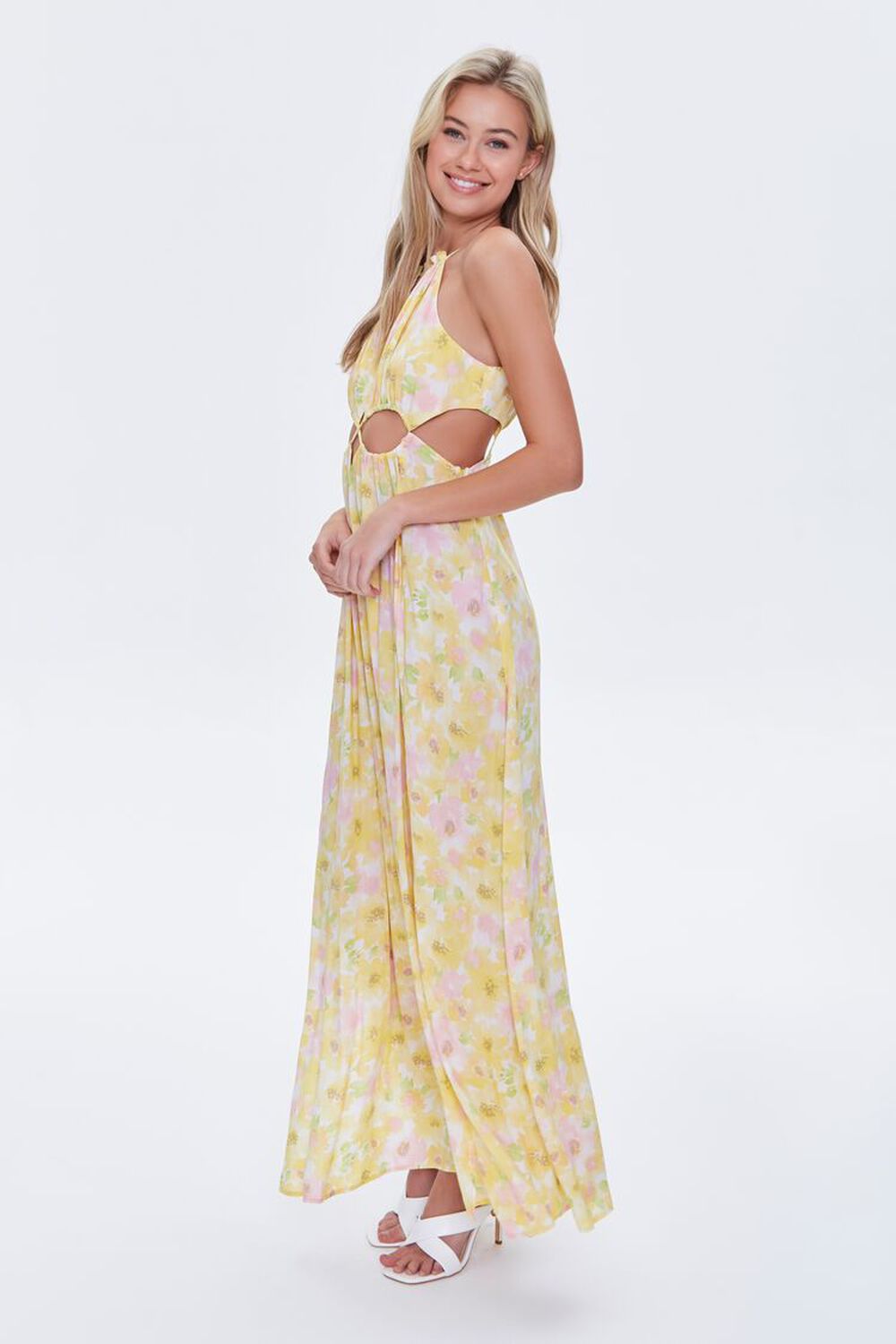 YELLOW/MULTI Floral Print Maxi Dress, image 3
