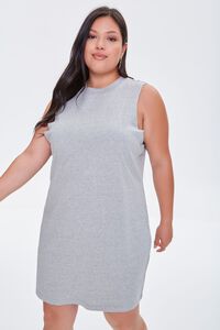HEATHER GREY Plus Size T-Shirt Mini Dress, image 5