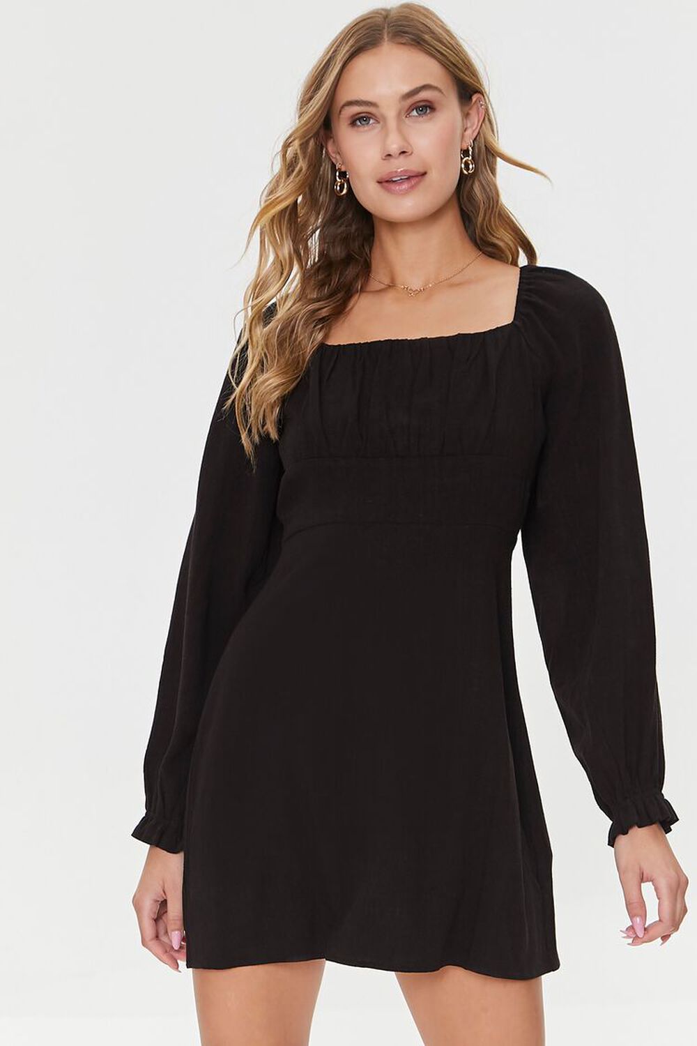 BLACK Fit & Flare Mini Dress, image 1