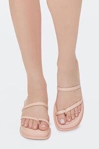 BLUSH Faux Leather Toe-Loop Wedges, image 4