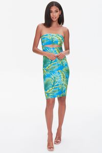 GREEN/MULTI Tropical Floral Tube Dress, image 4