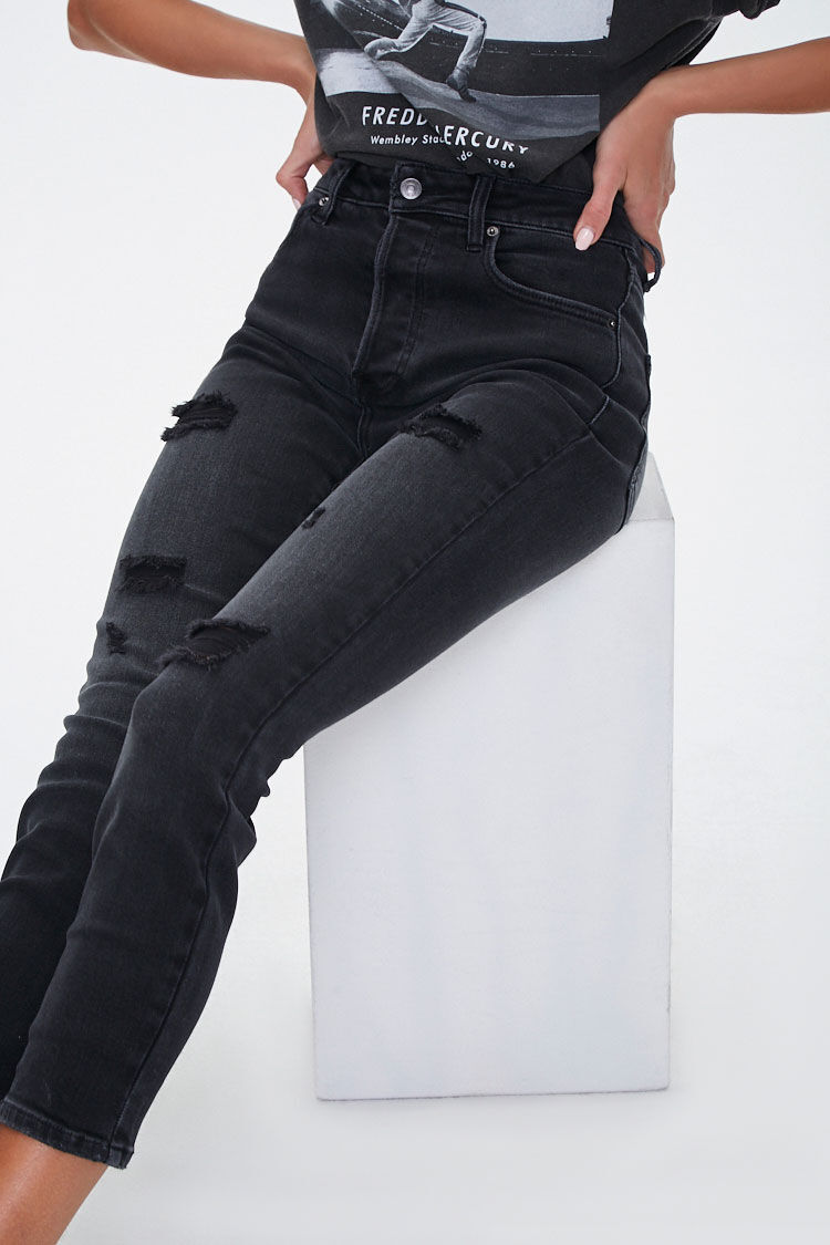 black high waisted jeans forever 21