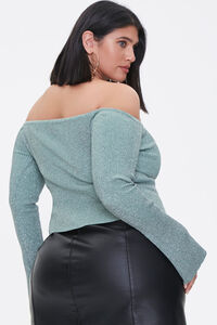 SAGE/BLACK Plus Size Off-the-Shoulder Sweater, image 3
