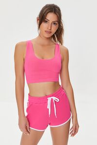 MIAMI PINK Active Ringer Dolphin Shorts, image 1