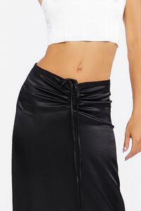 BLACK Knotted Midi Skirt, image 6