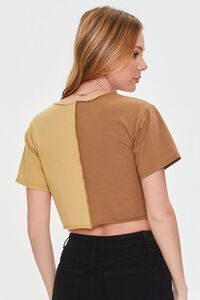 TAUPE/MULTI Reworked Eagle Graphic Crop Top, image 4