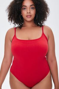 RED Plus Size Basic Organically Grown Cotton Bodysuit, image 5