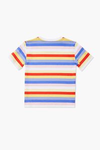 CREAM/MULTI Girls Awesome Graphic Striped Tee (Kids), image 2