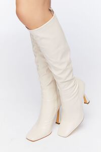 CREAM Faux Leather Knee-High Stiletto Boots, image 5