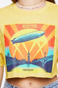 YELLOW/MULTI Led-Zeppelin Graphic Raw-Cut Tee, image 4