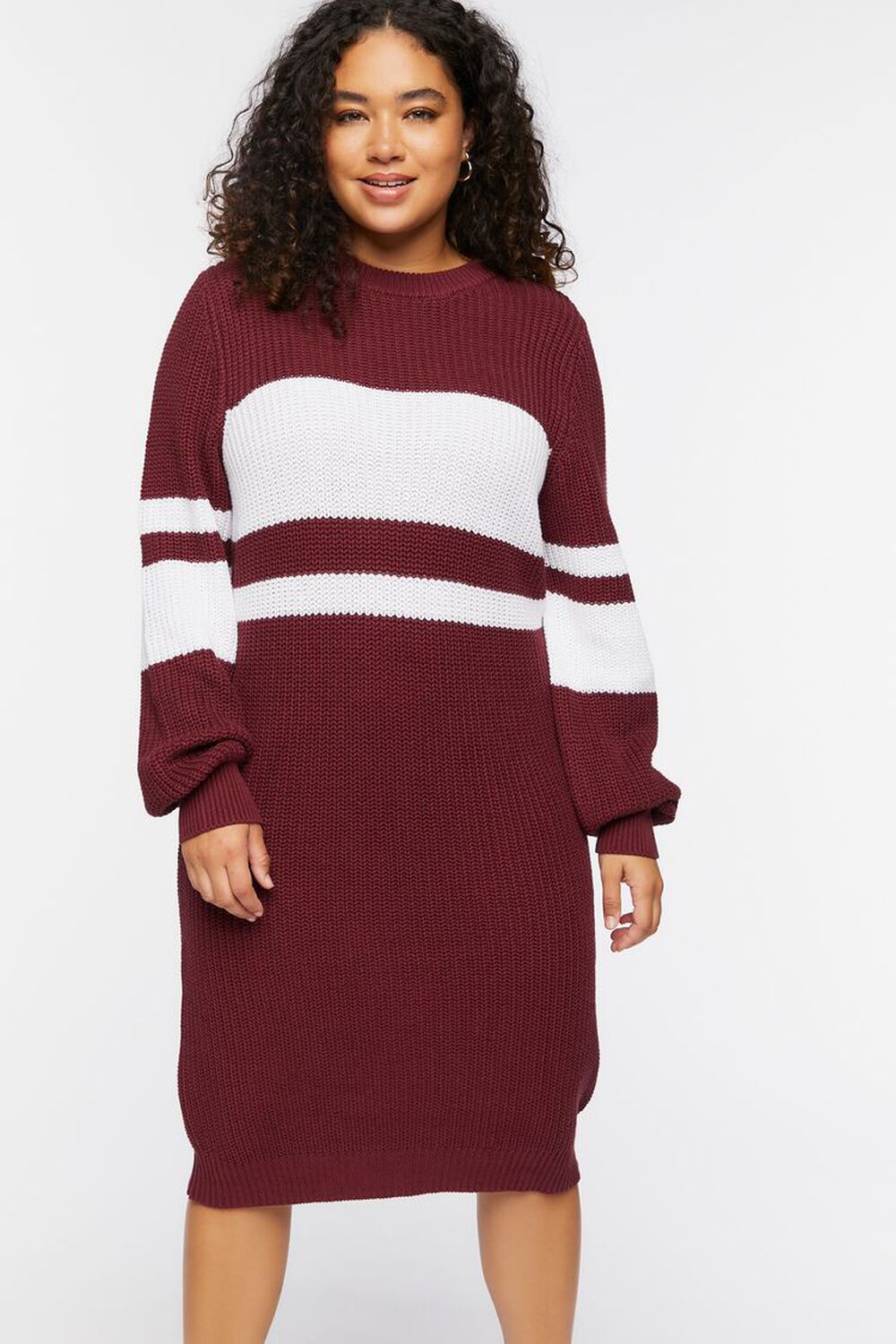 Plus Size Striped Midi Dress, image 2
