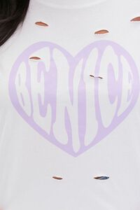 WHITE/LAVENDER Plus Size Be Nice Graphic Tee, image 5