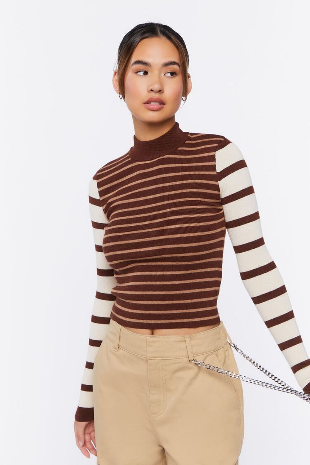 TOAST/MULTI Mock Neck Striped Sweater, image 1