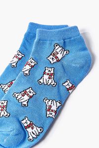 BLUE/MULTI Polar Bear Ankle Socks, image 2
