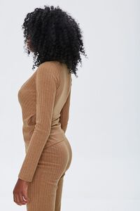 CAMEL Ribbed Crossover Top, image 2