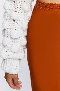 ROOT BEER Satin Side-Slit Midi Skirt, image 7