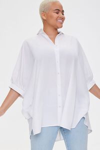 WHITE Plus Size Shirt Tunic, image 2