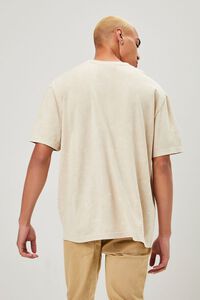 TAUPE Oil Wash Crew Neck Tee, image 3