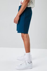 DARK BLUE Pocket Vented-Hem Shorts, image 3