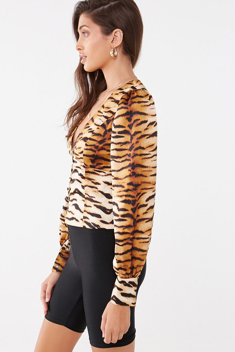 cheetah blouse forever 21