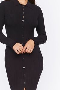 BLACK Midi Shirt Sweater Dress, image 5