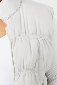 SILVER Plus Size Quilted Puffer Vest, image 5