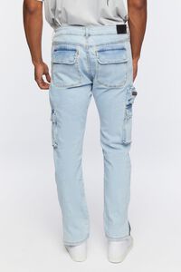 DENIM WASHED Slim-Fit Cargo Jeans, image 4
