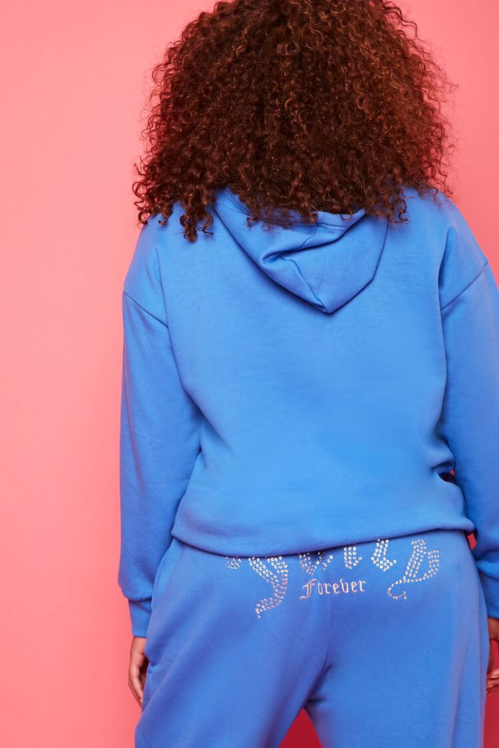 BLUE/MULTI Plus Size Juicy Couture Fleece Hoodie, image 3
