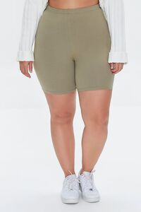 OLIVE Plus Size Basic Organically Grown Cotton Shorts, image 2