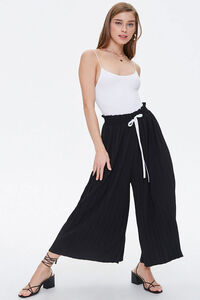 Pleated Drawstring Culottes, image 5